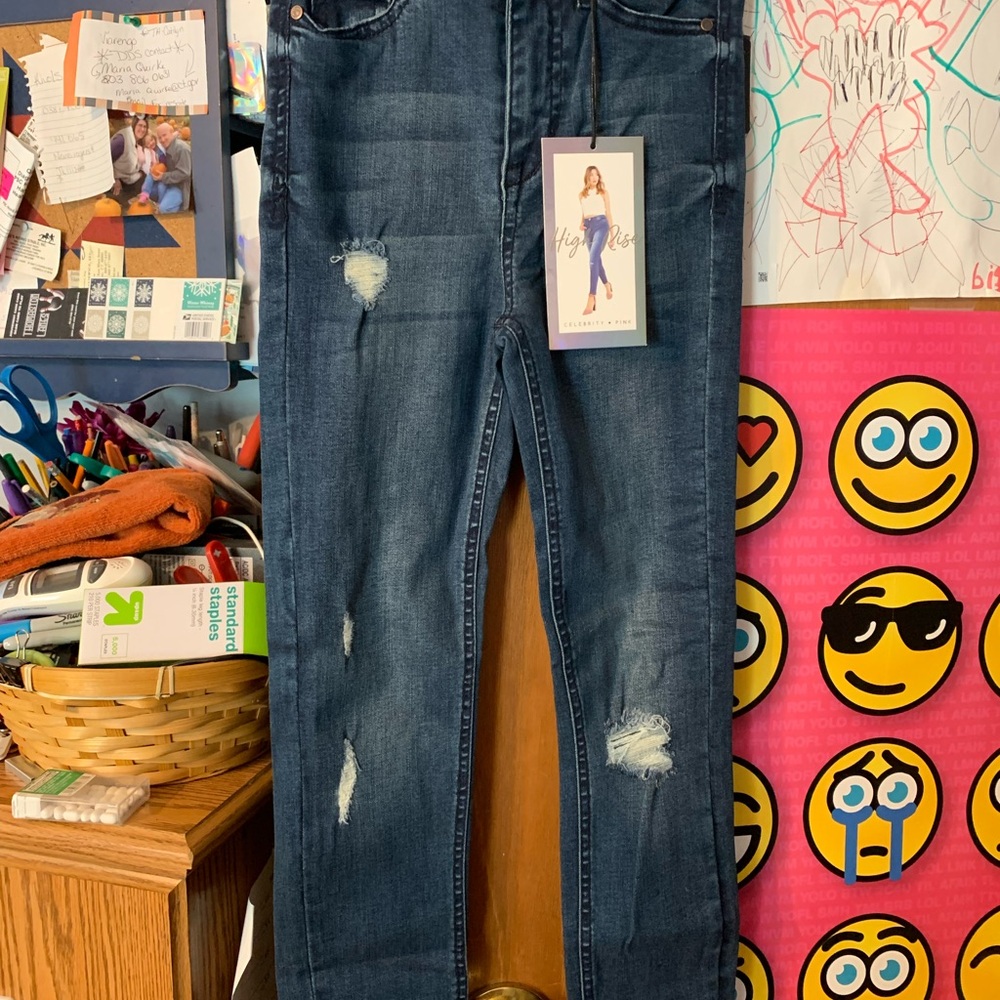 High Rise Distressed Jeans